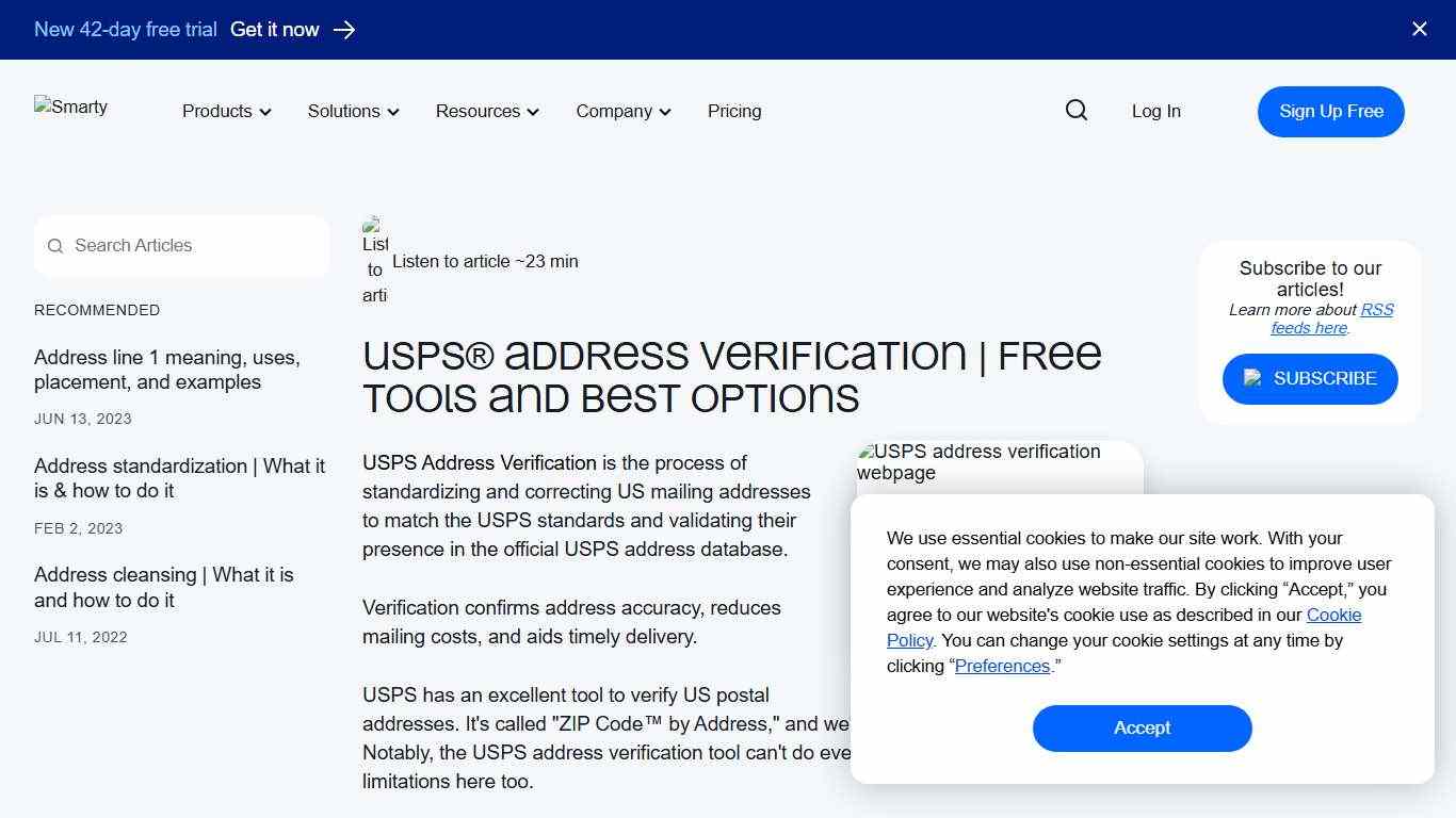 USPS® address verification Free tools and best options